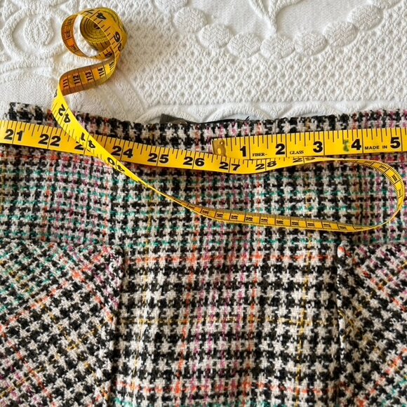 Maeve by Anthropologie Bijou Plaid Tweed Knit Mini Skirt with front patch pocket - Picture 6 of 6